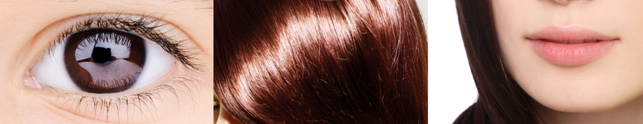 目、髪、肌