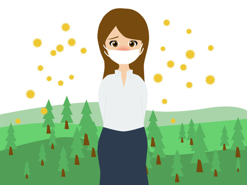 花粉症の女性