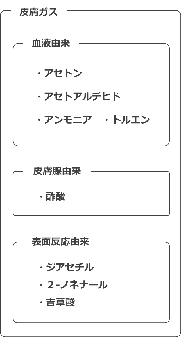 主な皮膚ガス（計８種）